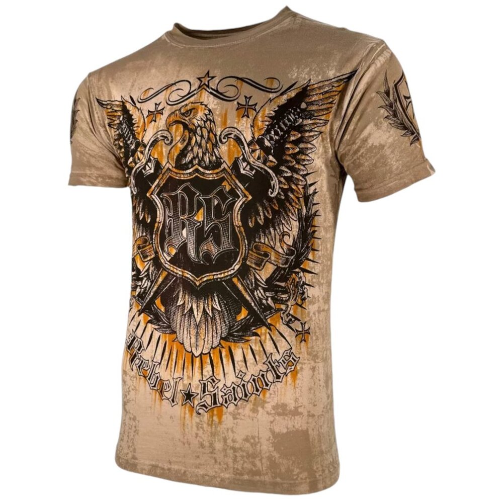 Rebel Saint By Affliction Men's T-shirt Golden Age Eagle Biker S-5XL - Picture 5 of 9